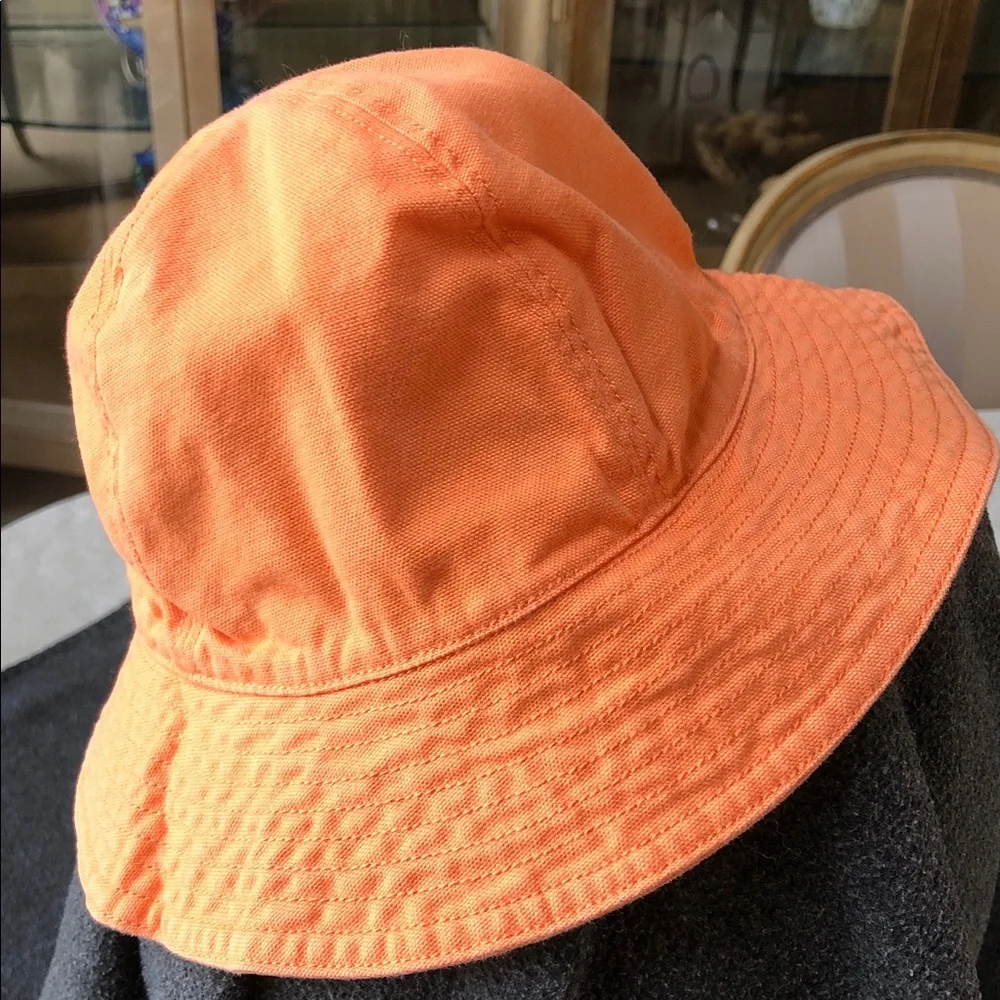 Gymboree Kid’s Unisex 100% Cotton Orange Reversible Sun Hat Size L-XXL (5-7 Yrs)